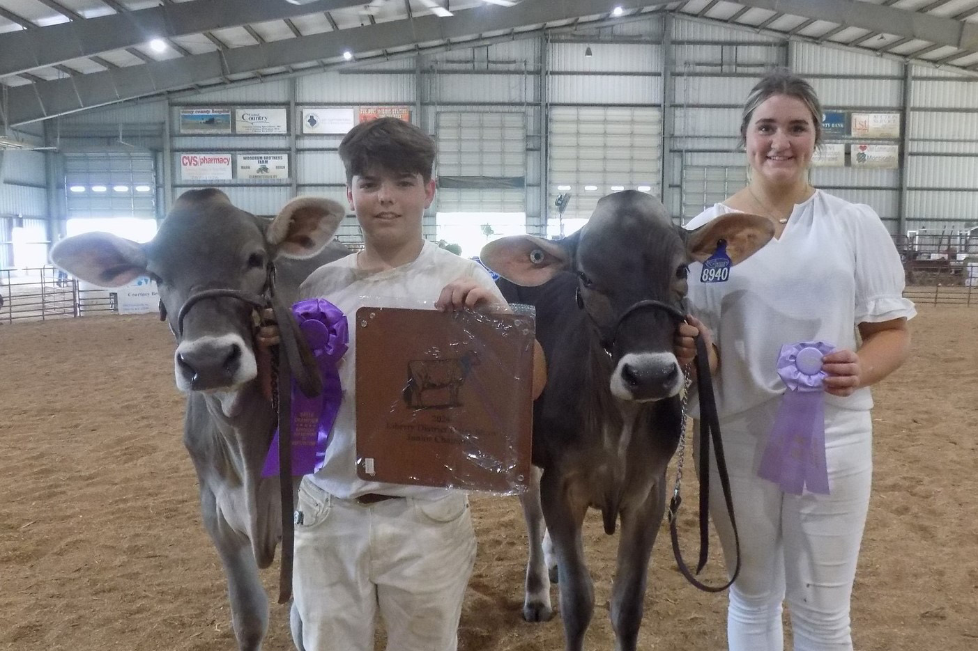 Two youth won ribbons for their dairy cattle 