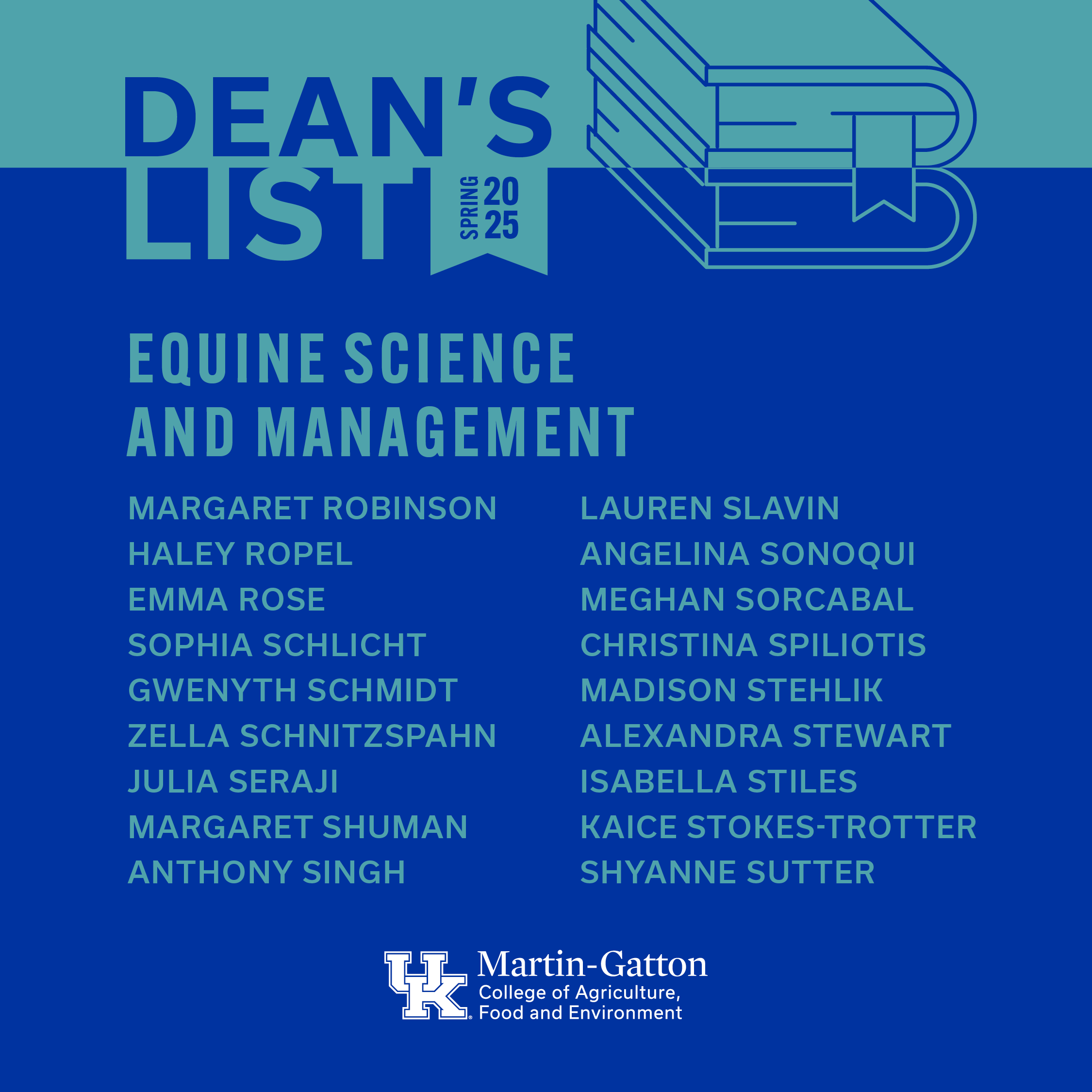 Dean's List names