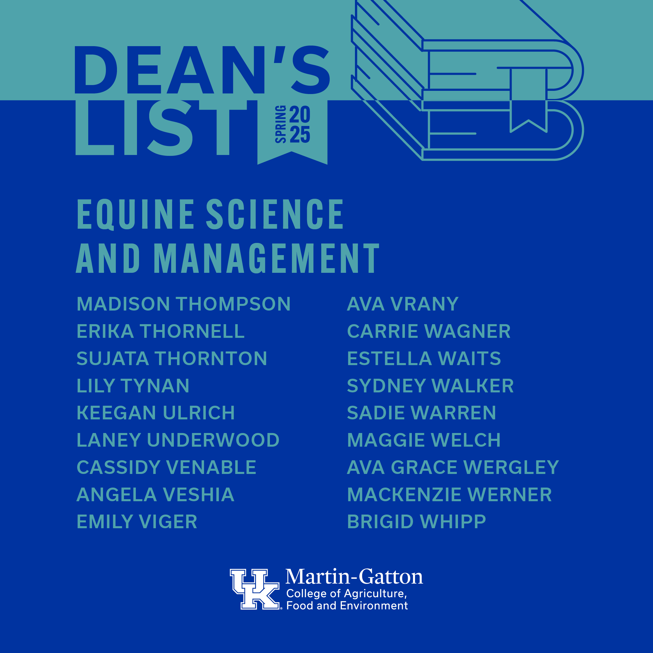 Dean's List names