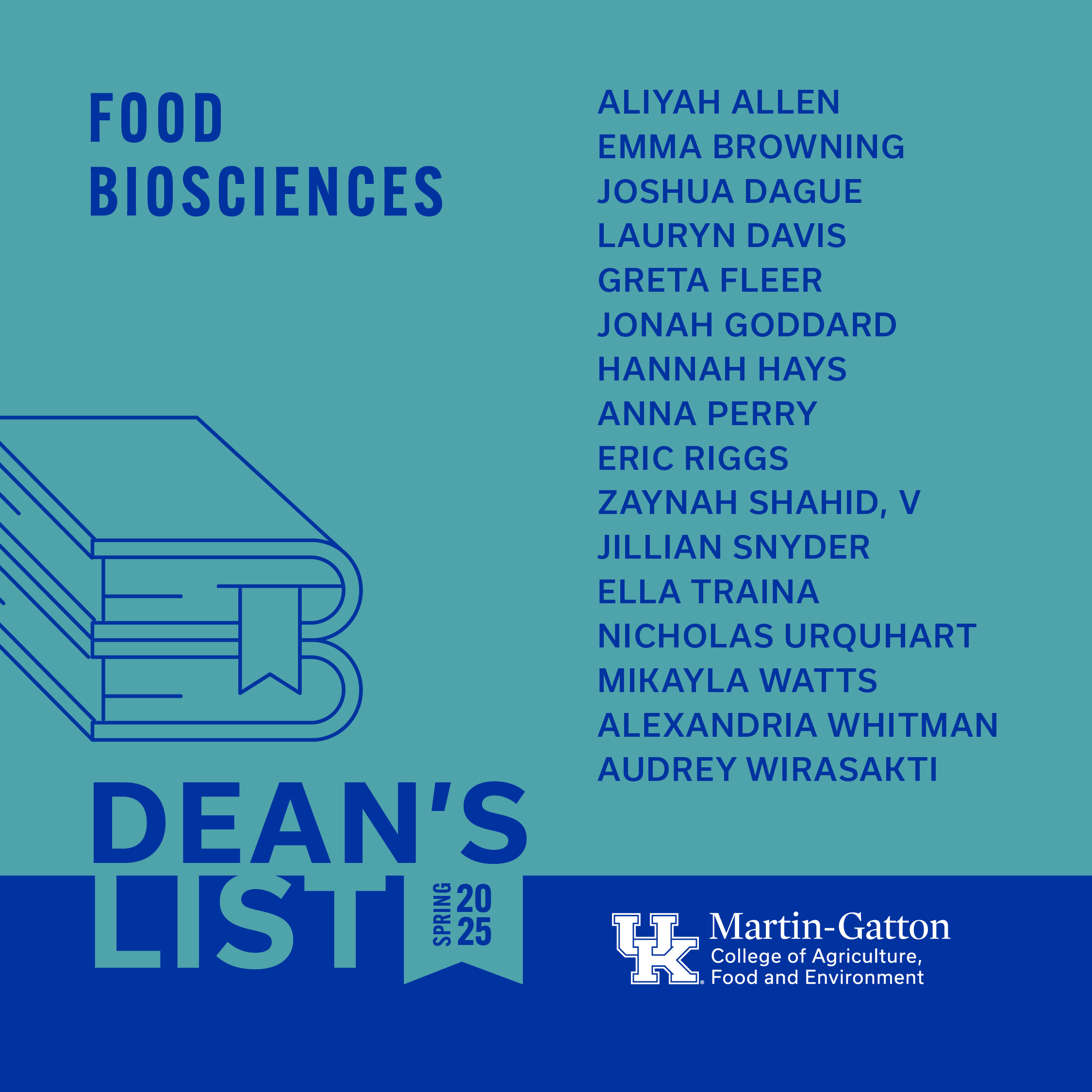 Dean's List names