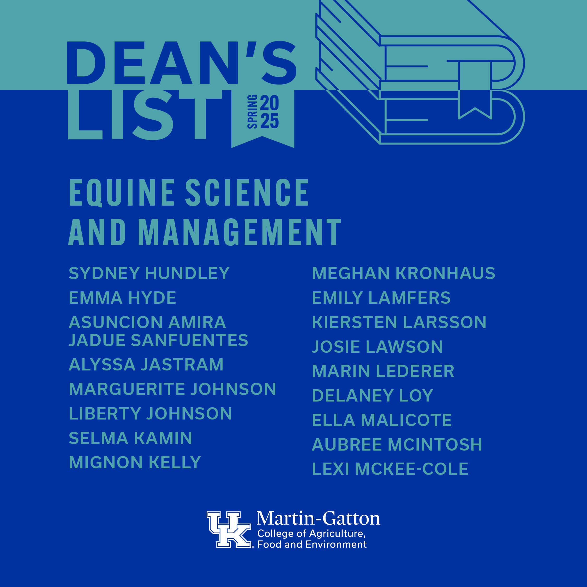 Dean's List names