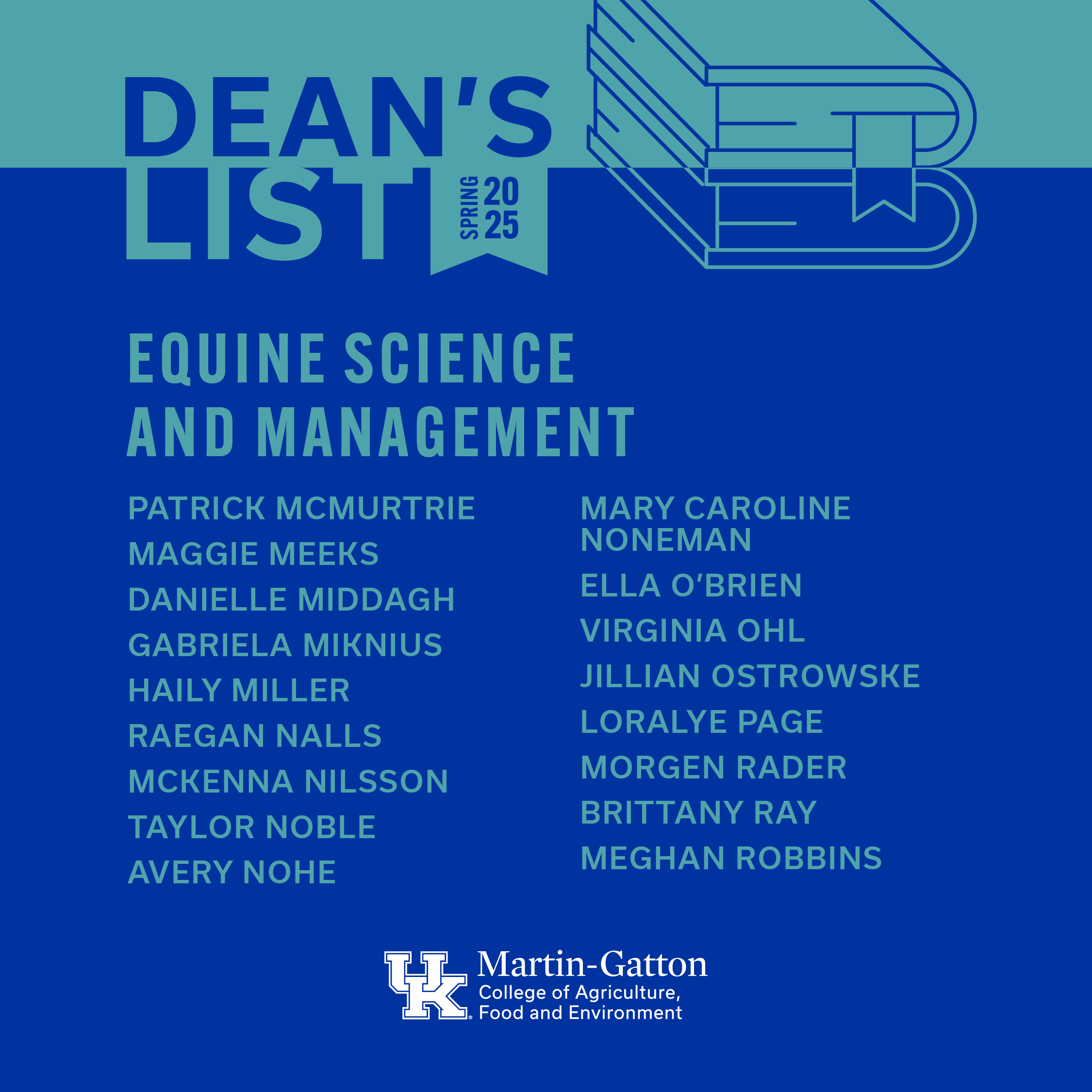 Dean's List names
