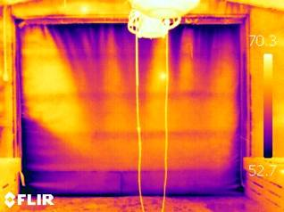 Figure 1.17 - Thermal images of leaky door.