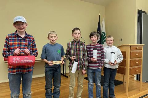 Five participants in the 2024 Junior Dairy Jeopardy Contest