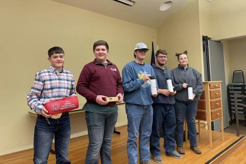 Five participants in the 2024 Senior Dairy Jeopardy Contest